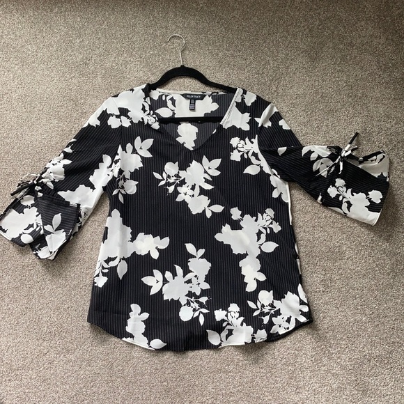 Black and white blouse